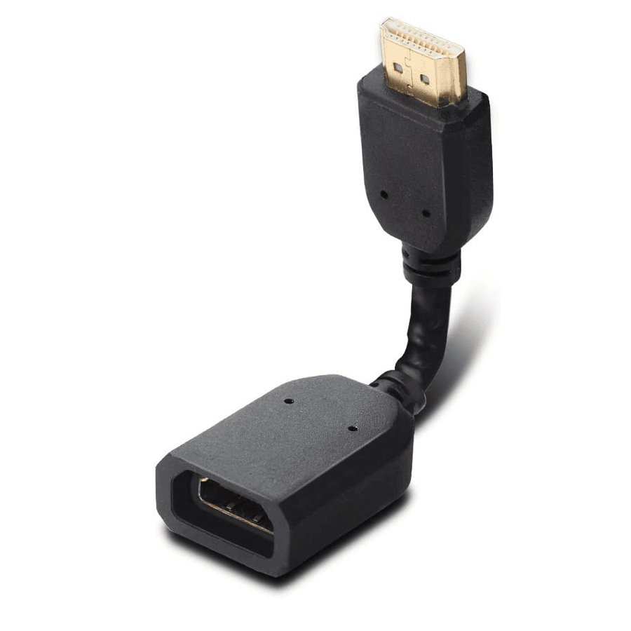 Cable extension HDMI macho a hembra 0.10 M Negro