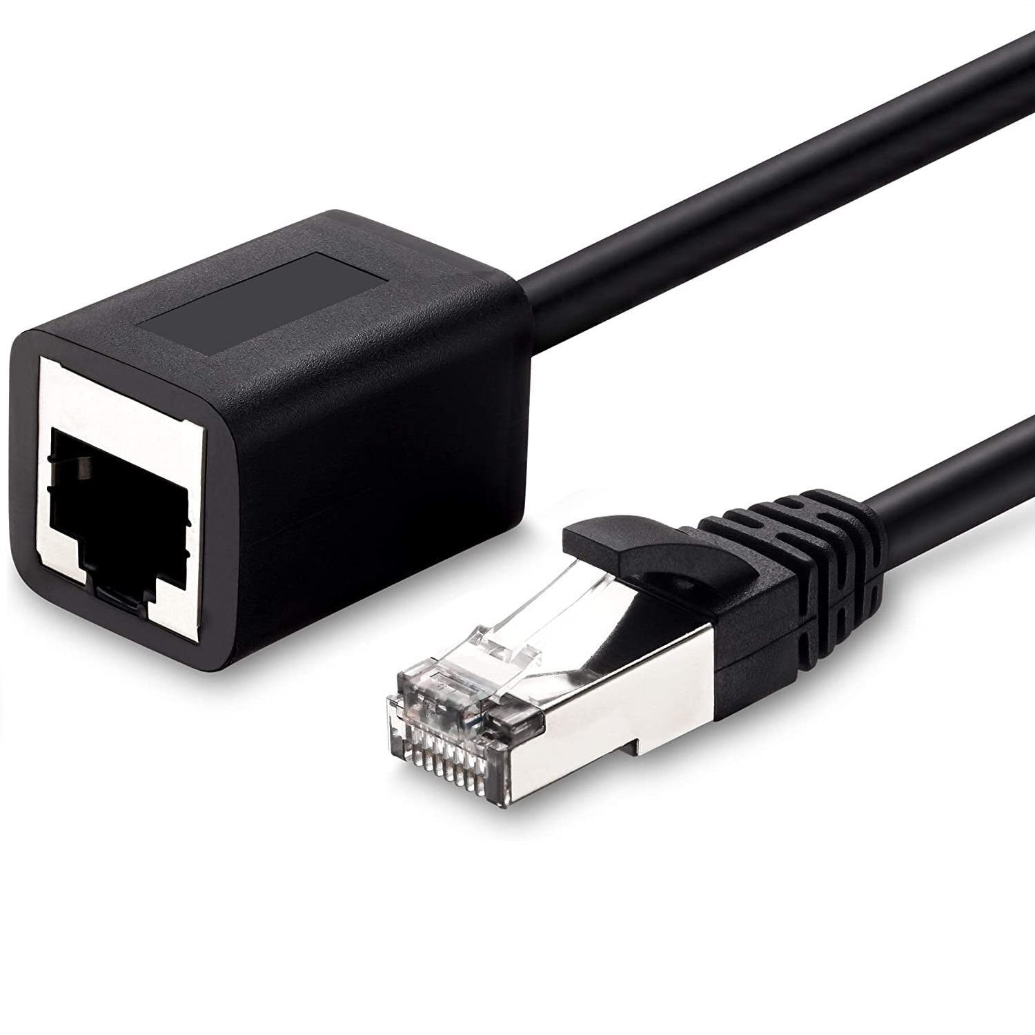 Cable extensor red UTP CAT5E macho a hembra 2 M Negro