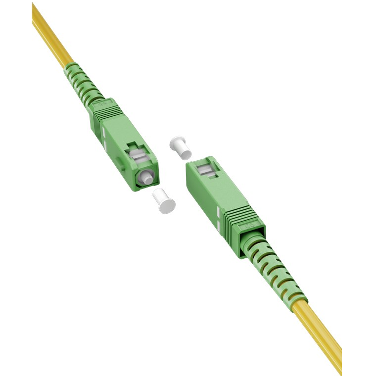 Cable fibra optica SC-APC monomodo simplex 9-125 10 M Amarillo