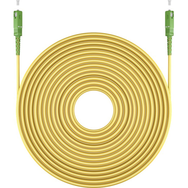 Cable fibra optica SC-APC monomodo simplex 9-125 2 M Amarillo