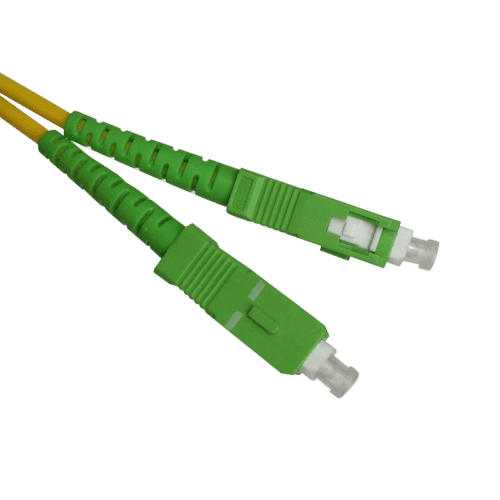 tallarines Ver internet emergencia Cable fibra optica SC-APC monomodo simplex 9-125 2 M Amarillo