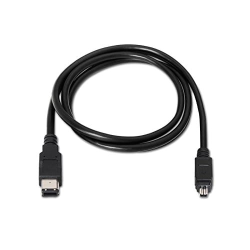 Cable FireWire 400 de 4 pines a 6 pines 1.8 M Negro