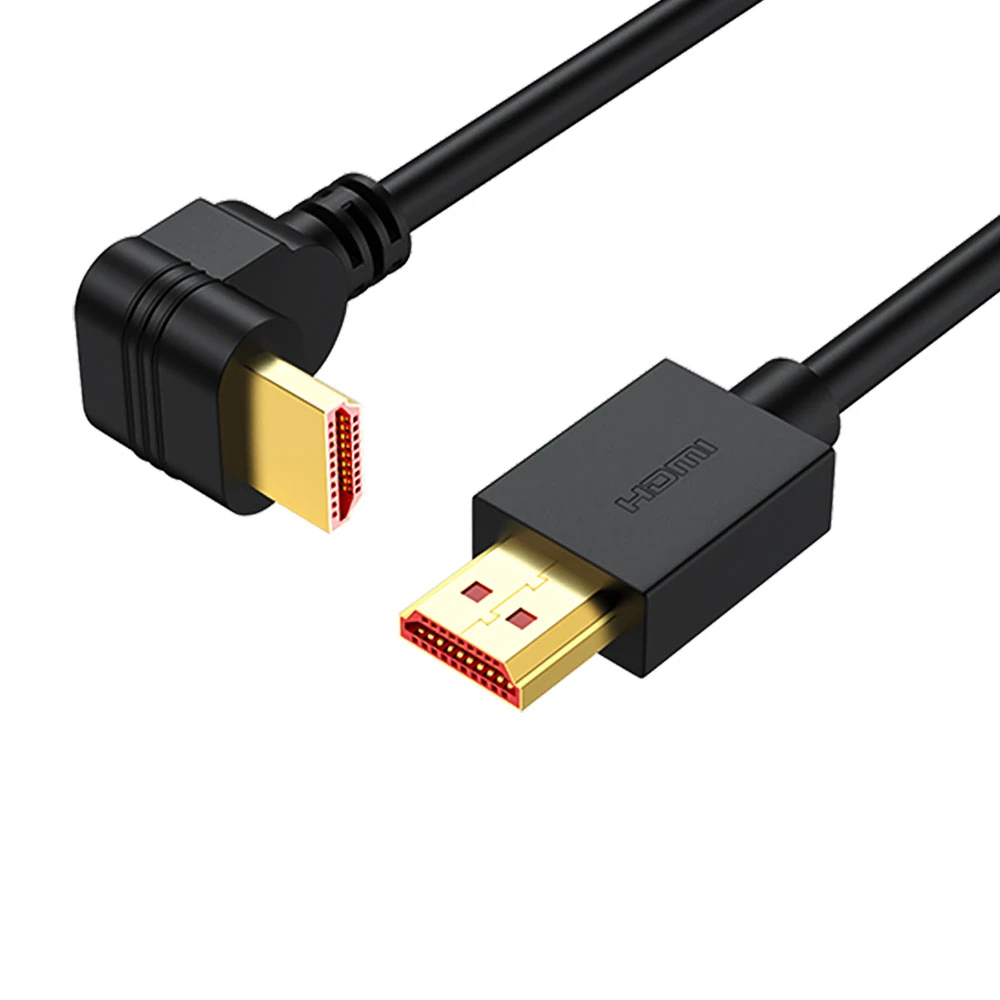 Cable Hdmi acodado 270 grados contactos dorados 4K 3 M Negro