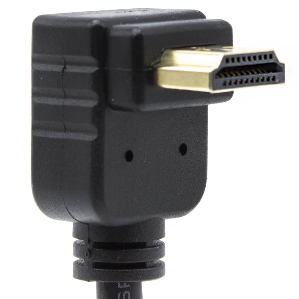 Cable Hdmi acodado 90 grados contactos dorados 4K 50 cm