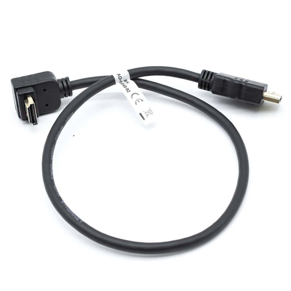 Cable Hdmi acodado 90 grados contactos dorados 4K 50 cm