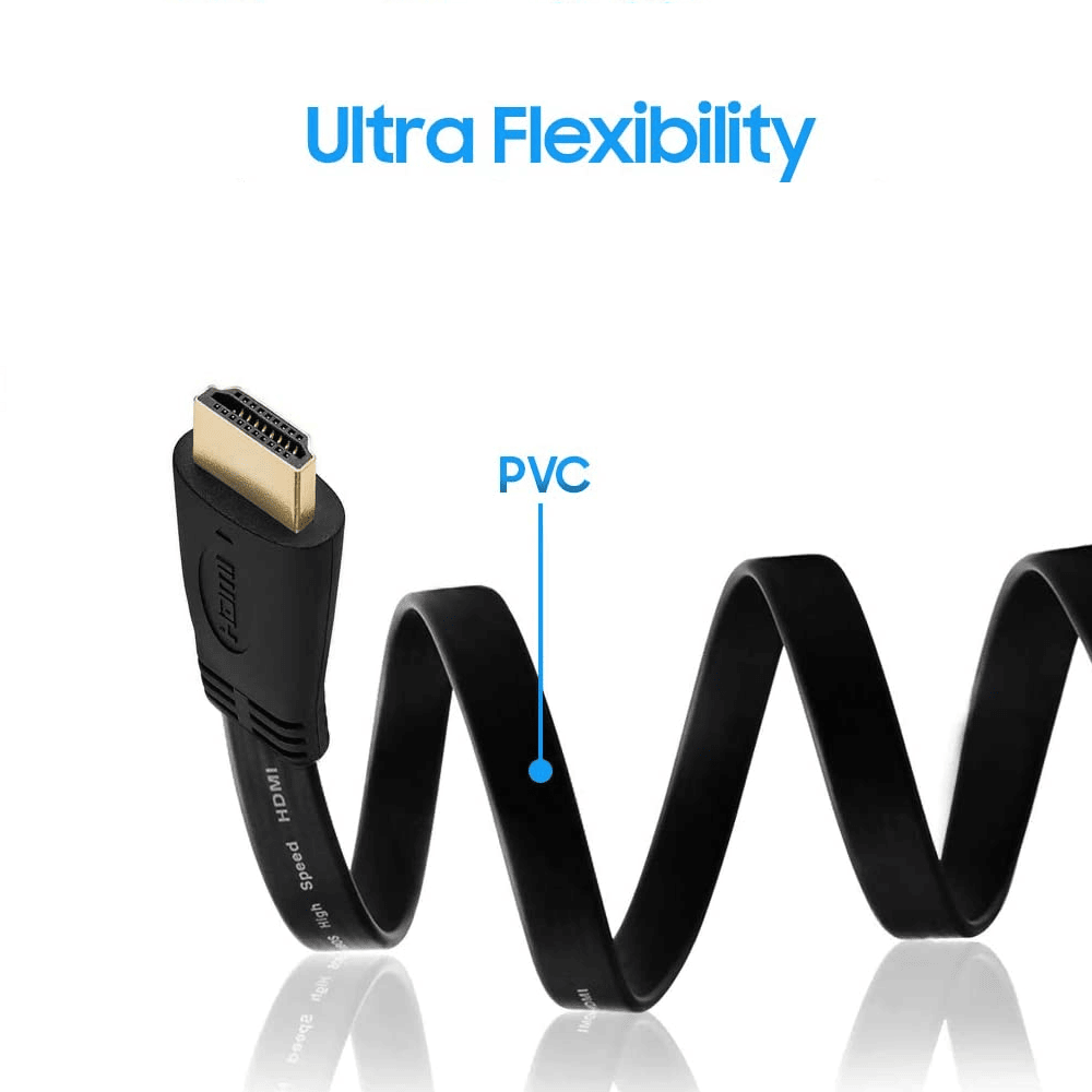 Cable Hdmi plano macho 50 cm Negro