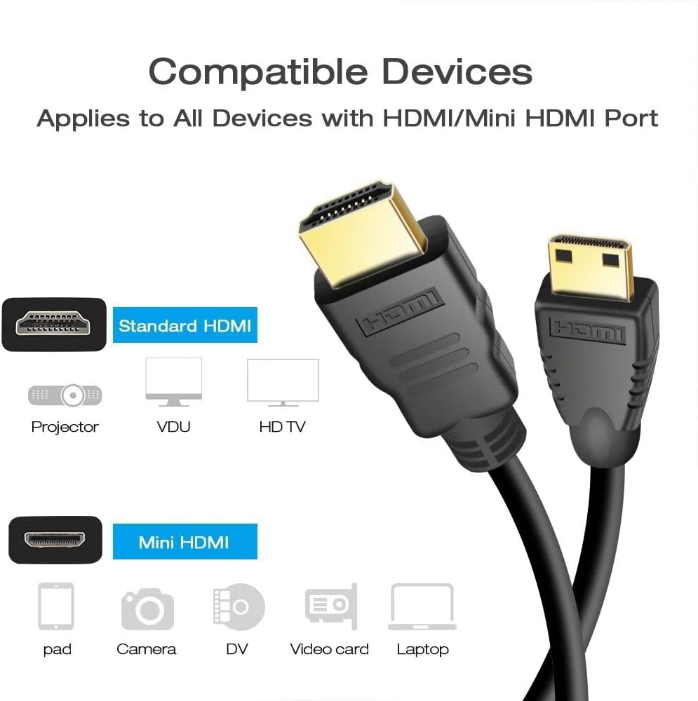 Cable HDMI tipo A macho - Tipo C mini HDMI macho 2 M Negro