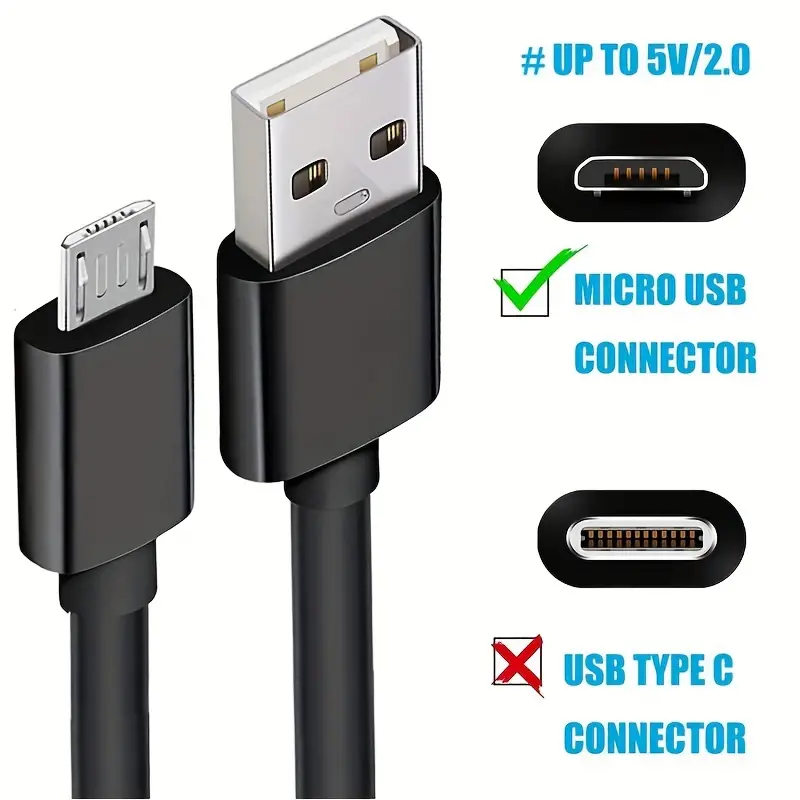 Cable Micro USB carga y sincronizacion 1.8 M Negro