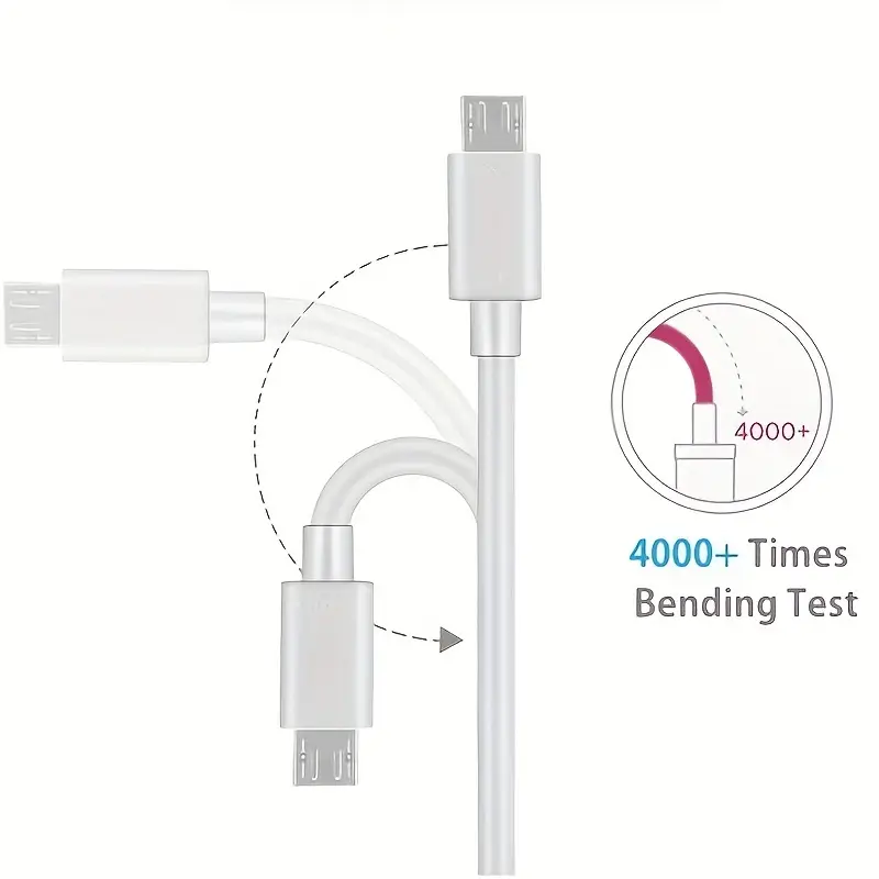 Cable Micro USB Carga y sincronizacion 5 M Blanco