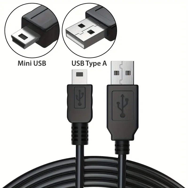 Cable Mini USB carga y sincronizacion 0.50 M Negro