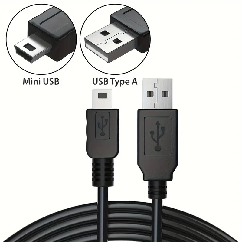 Cable Mini USB carga y sincronizacion 3 M Negro
