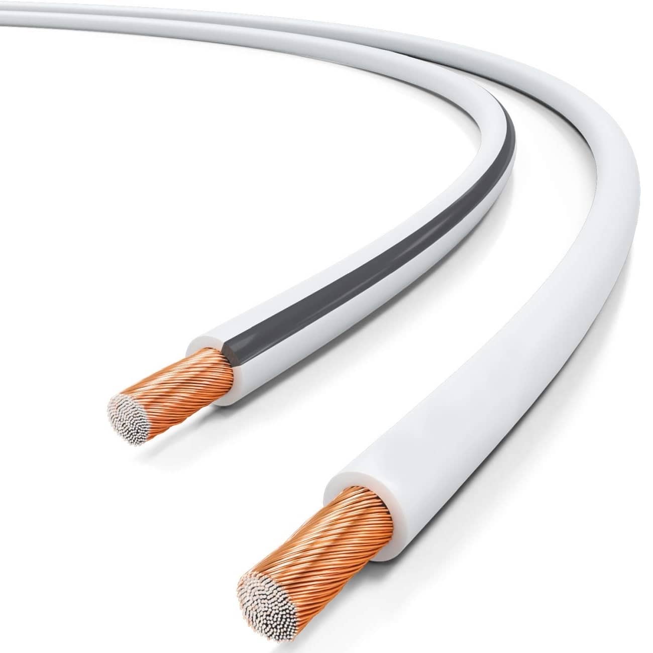 Cable para altavoz 2x 0.75 mm 100 M Blanco