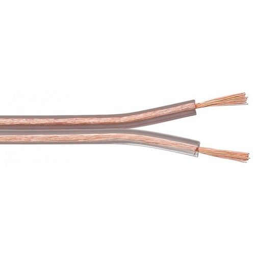 Cable para altavoz 2x 0,75mm2 100 M Transparente