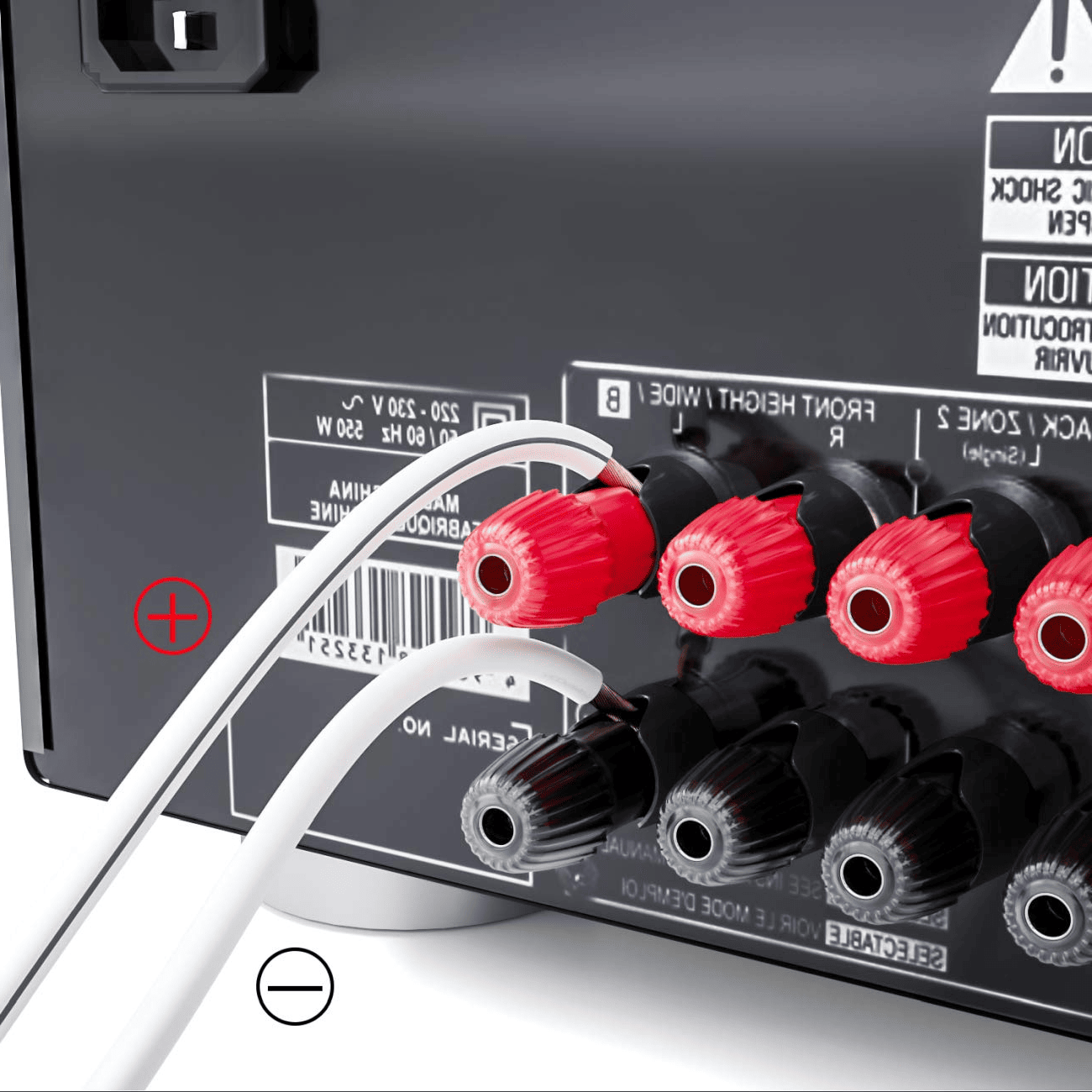 Cable para altavoz 2x 1.5 mm2 100 M Blanco