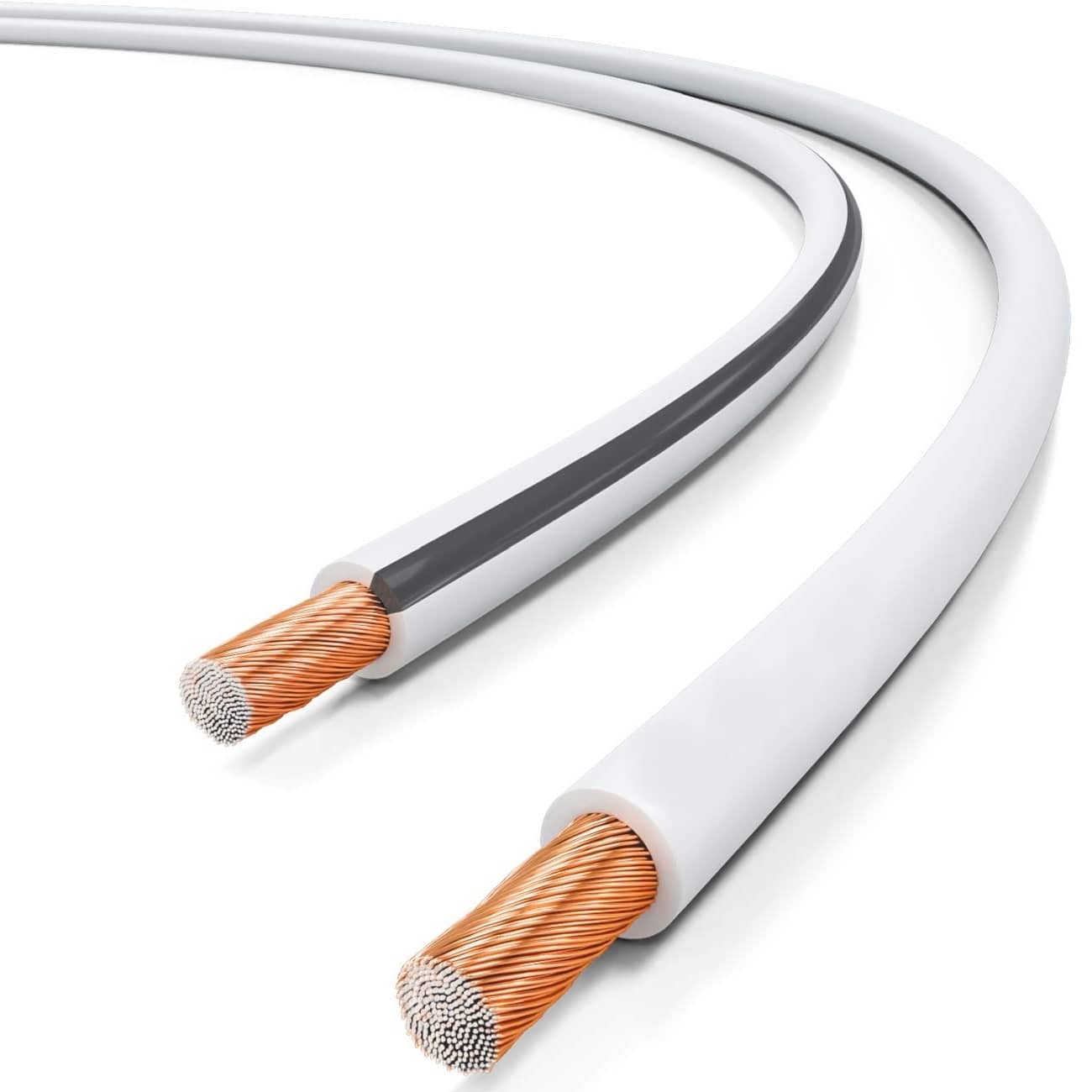Cable para altavoz 2x 2.5 mm 100 M Blanco
