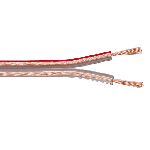 Cable para altavoz 2x 2.5 mm 100 M Transparente