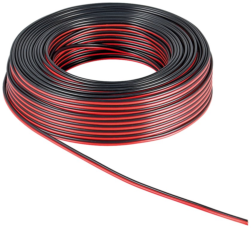 Cable para altavoz 2x 4.0 mm 100 M rojo-negro