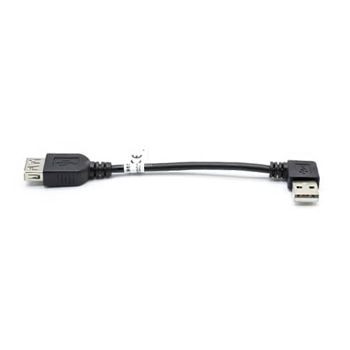 Cable prolongador USB hembra a USB macho 90 gradoss 0.15 M Negro