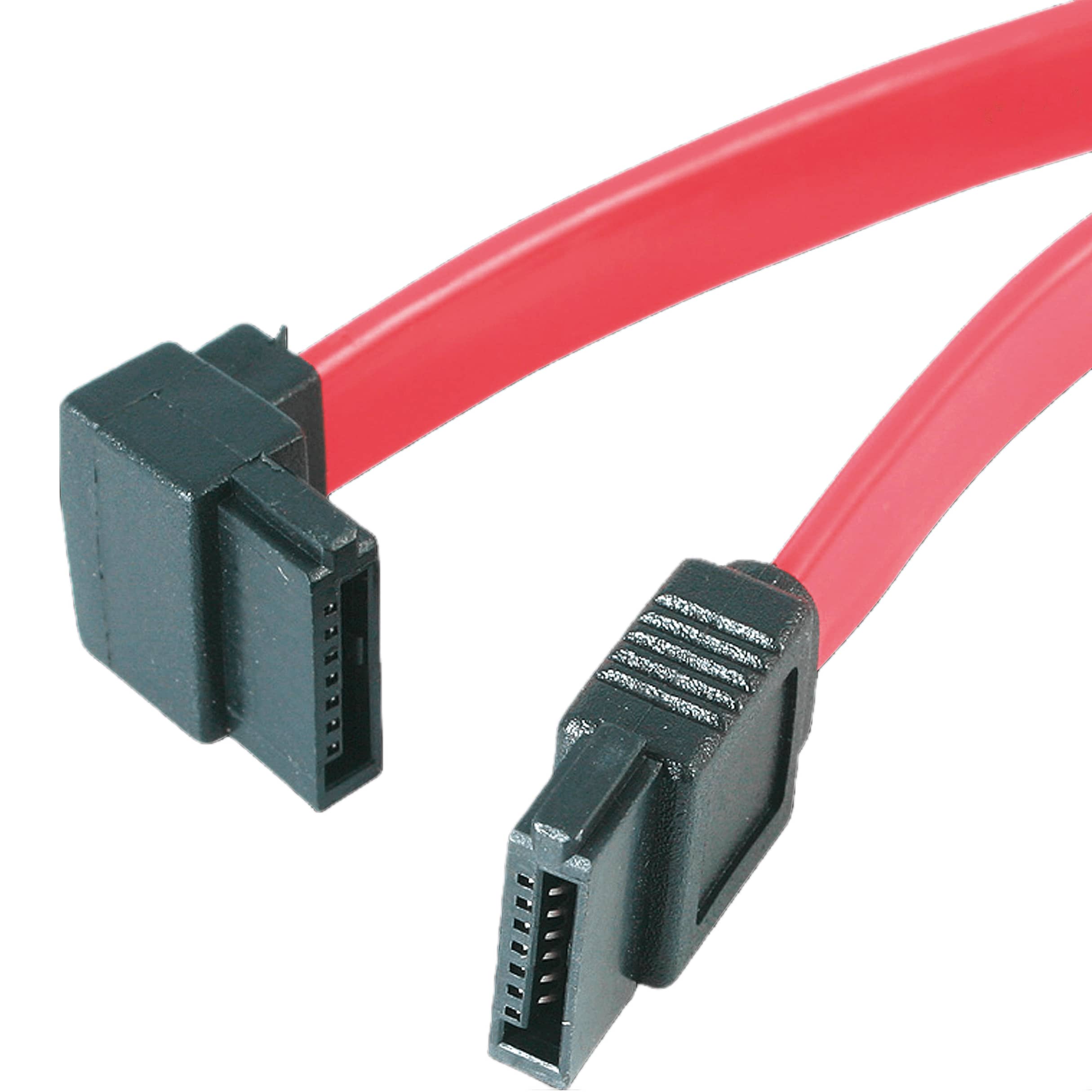 Cable sata acodado 0.50 M Rojo