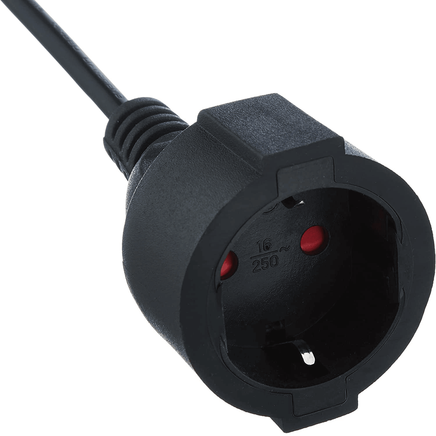 Cable Shucko Hembra a IEC C14 Macho 0.25 M Negro