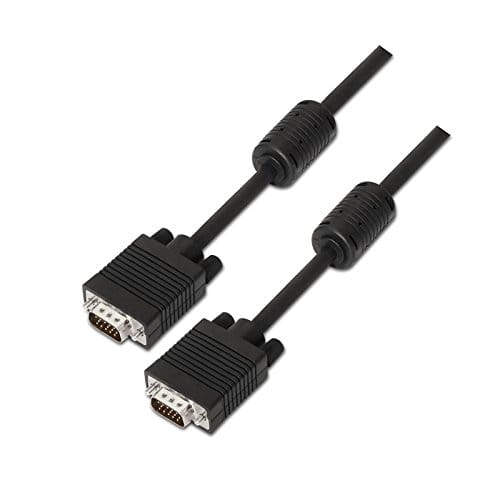 Cable SVGA con ferrita 15  pin macho 20 M Negro