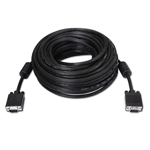 Cable SVGA con ferrita 15  pin macho 20 M Negro
