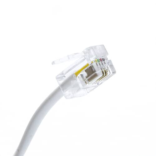 Cable telefonico espiral 4 hilos rj10 2 M Blanco