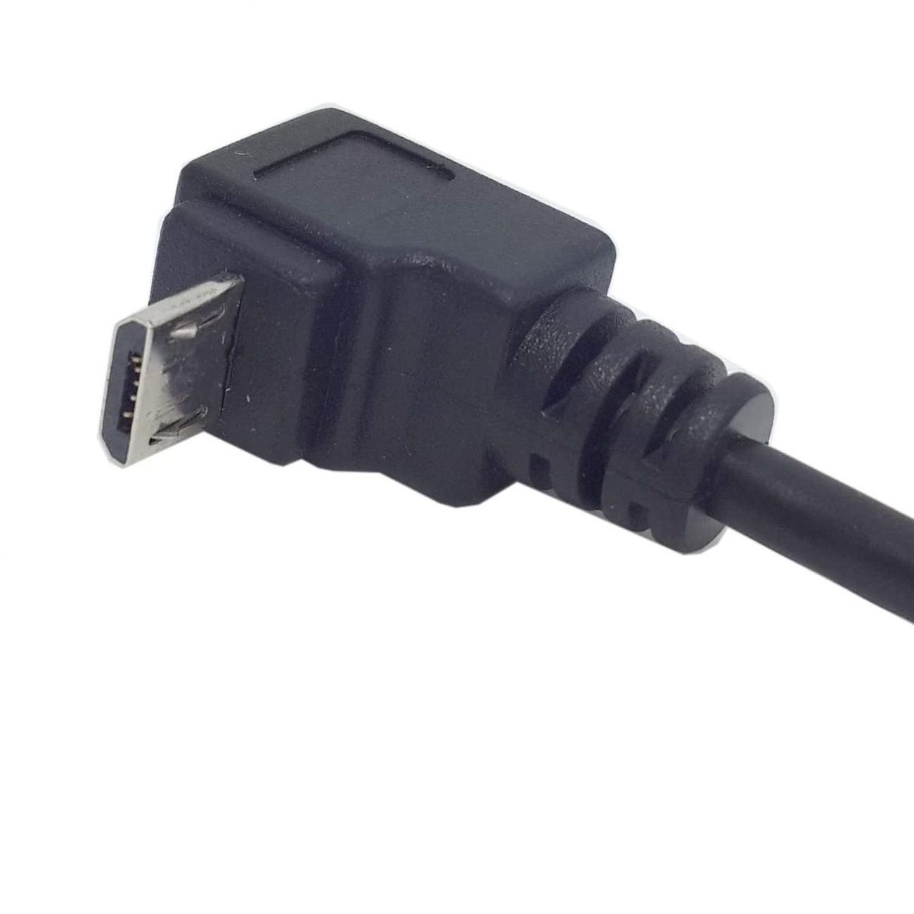 Cable Micro USB carga y sincronizacion Acodado 90 grados 1.8 M Negro