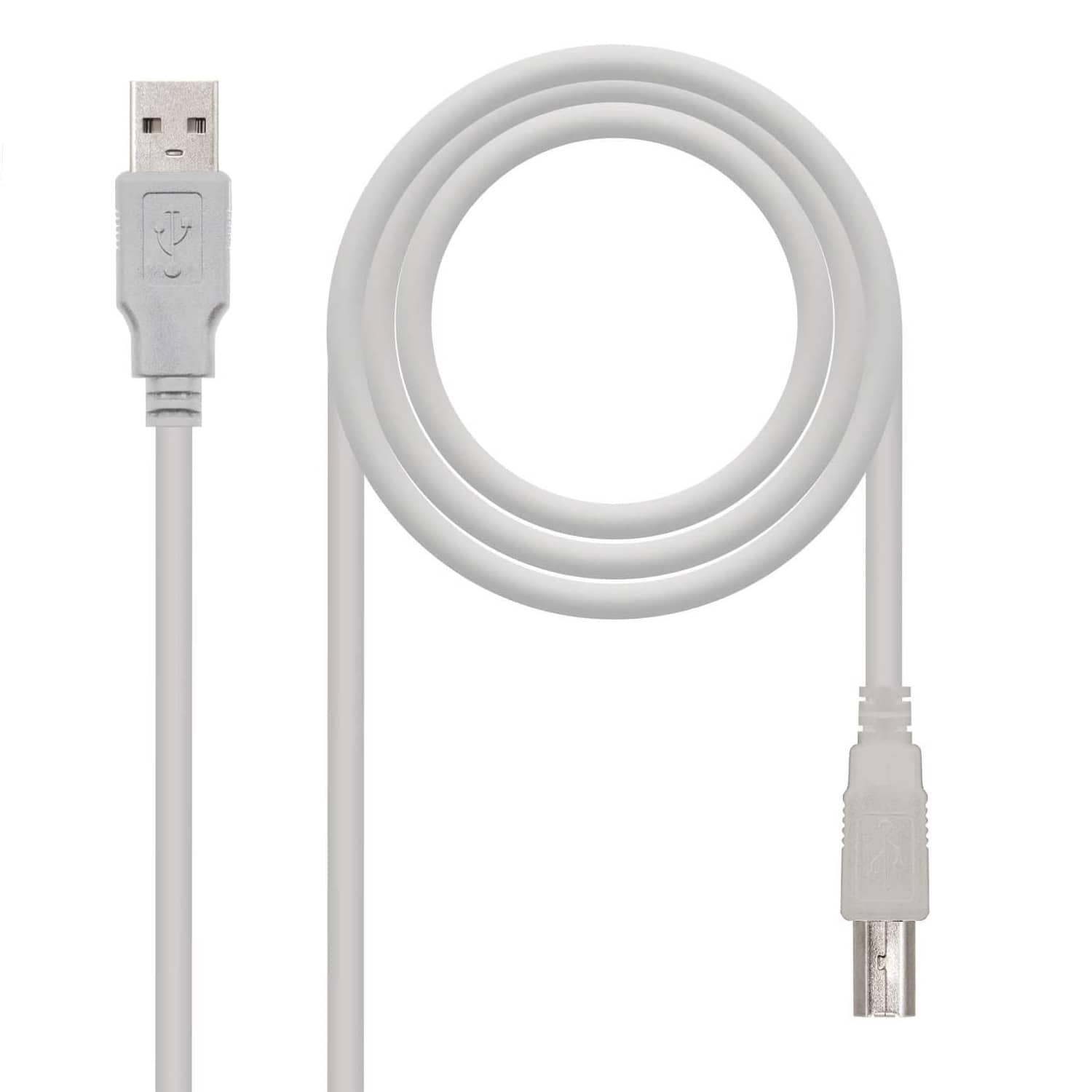 Cable USB 2.0 para impresora A/M-B/M 1 M Beige