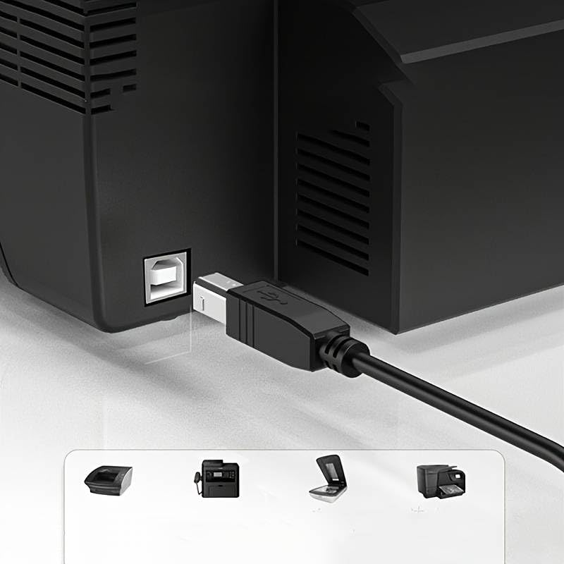 Cable USB 2.0 para impresora A/M-B/M 1.5 M Negro
