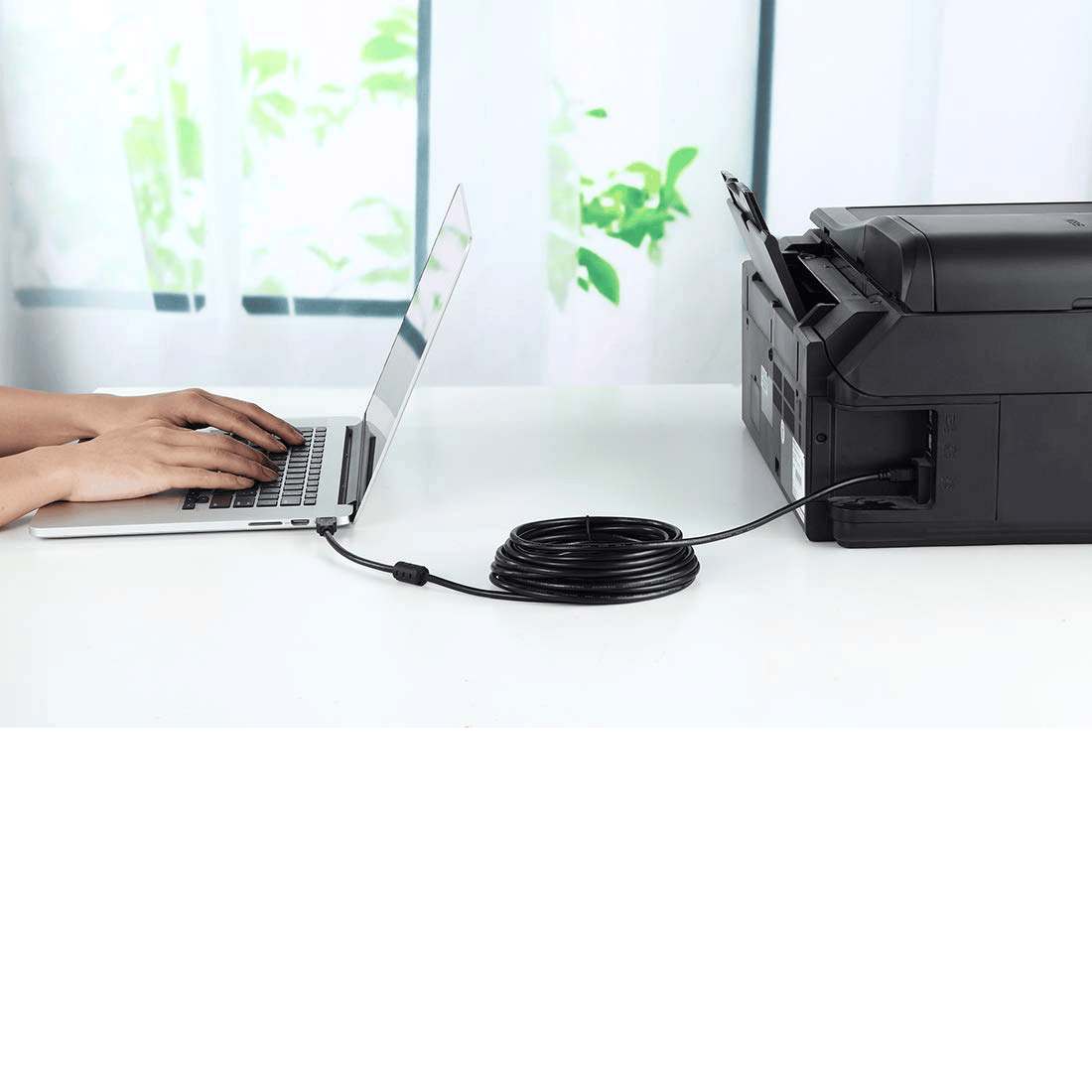 Cable USB 2.0 para impresora con ferrita 3 M Negro