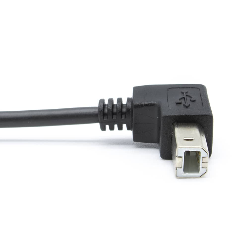 Cable USB 2.0 para impresora tipo B macho acodado 90 0.50 M Negro