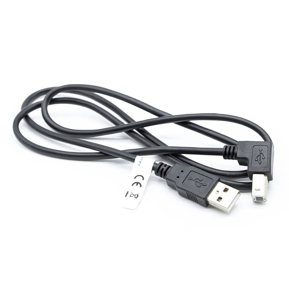 Cable USB 2.0 para impresora tipo B macho acodado 90 0.50 M Negro