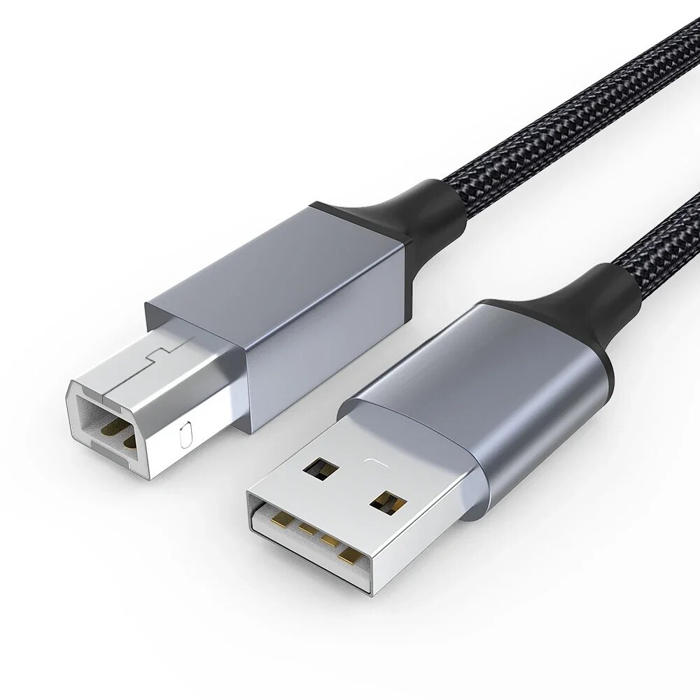Cable USB 2.0 para impresora tipo B nylon 1 M Negro