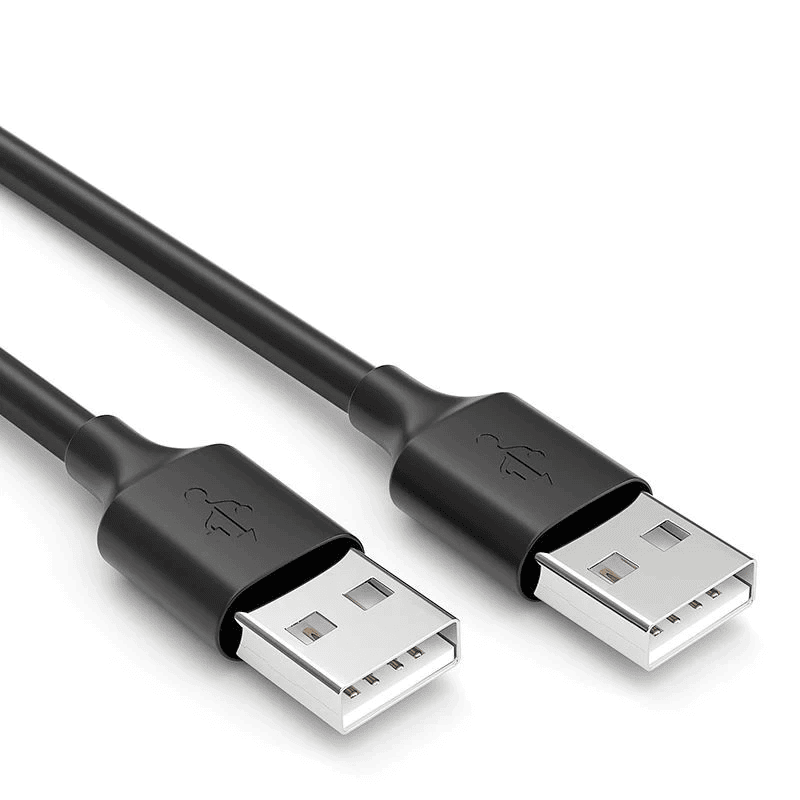 Cable USB 2.0 tipo A macho - macho 1 M Negro