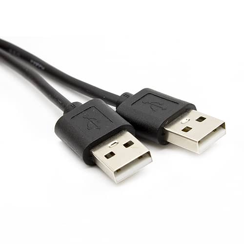 Cable USB 2.0 tipo A macho - macho 1 M Negro