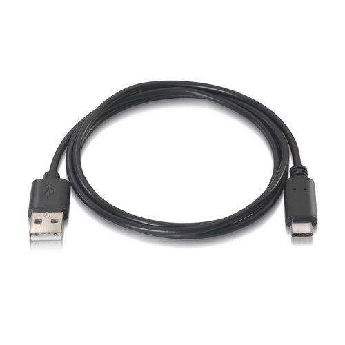 Cable USB 2.0 3A Tipo C macho - Tipo A macho 1 M Negro