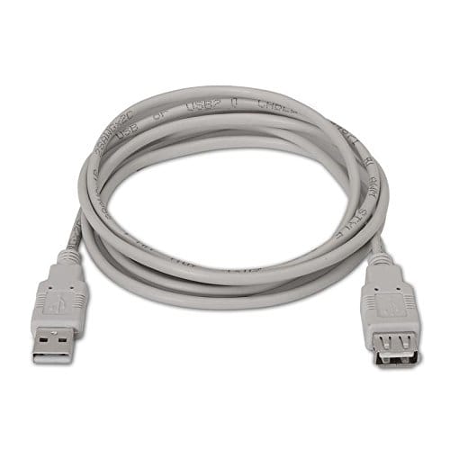 Cable USB 2.0 A/M-A/H 3 M Beige
