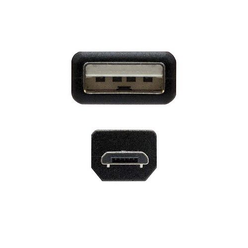 Cable USB 2.0 A/M-micro USB B/M 1 M Negro