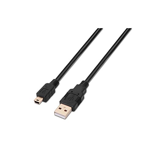 Cable USB 2.0 A/M-mini USB 5pin/M 0.50 M Negro