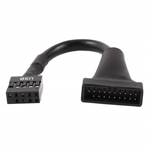 Cable USB 2.0 de 9 pin a USB 3.0 de 20 pin 0.15 M Negro