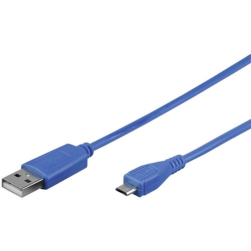Cable USB 2.0 macho a micro USB B macho 1 M Azul