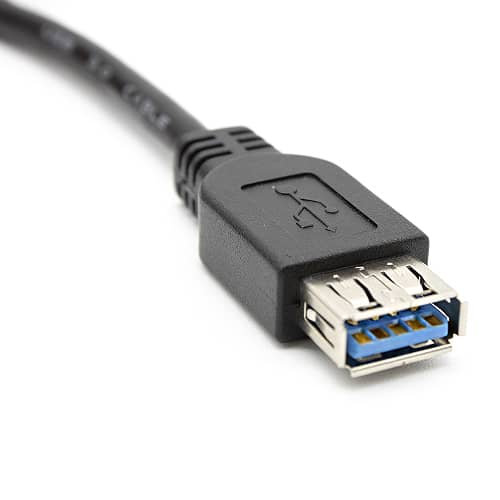 Cable USB 3.0 3A otg Tipo C macho - USB A hembra 0.20 M Negro