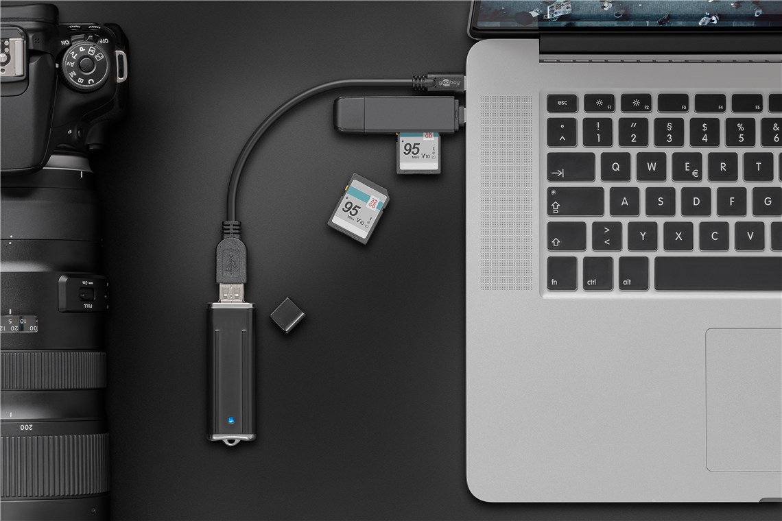 Cable USB 3.0 3A otg Tipo C macho - USB A hembra 0.20 M Negro