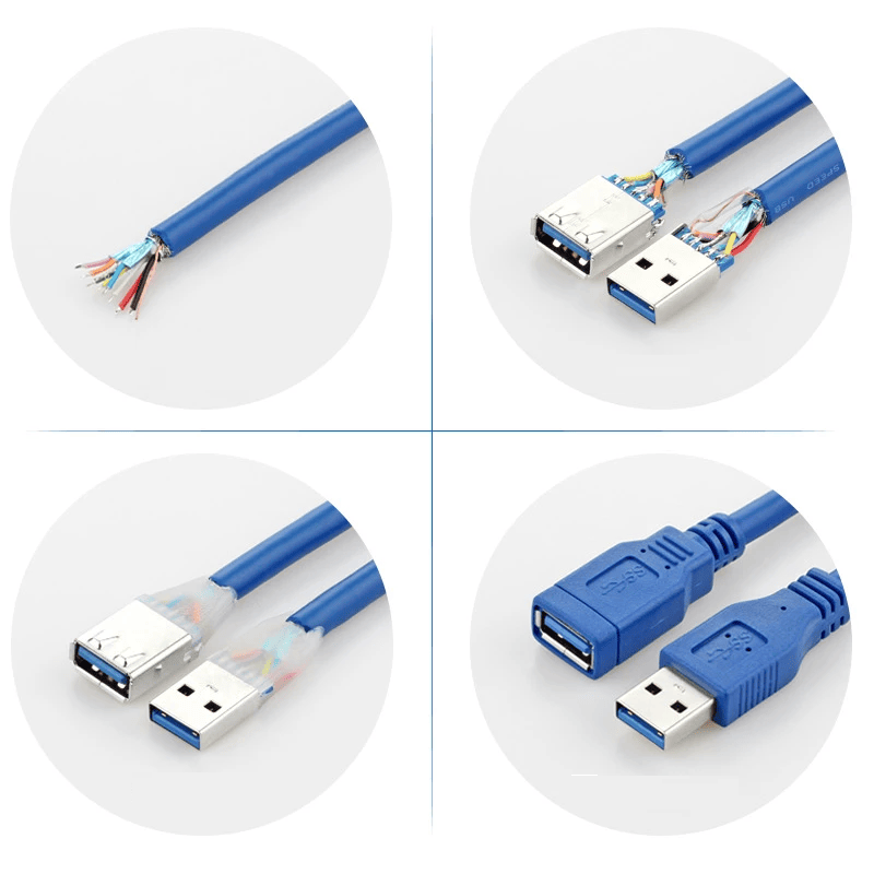 Cable USB 3.0 A/M-A/H 2 M Azul