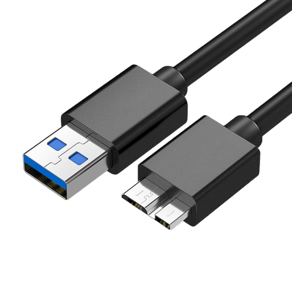 Cable USB 3.0 micro B macho 0.50 M Negro