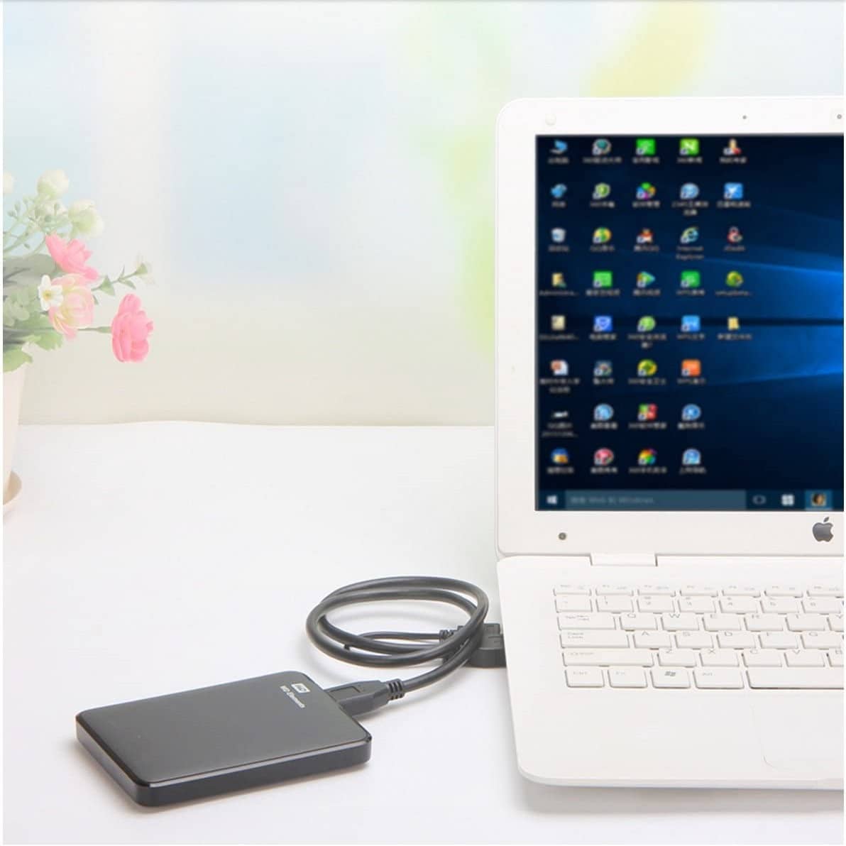 Cable USB 3.0 micro  tipo B dual-power 0.50 M Negro