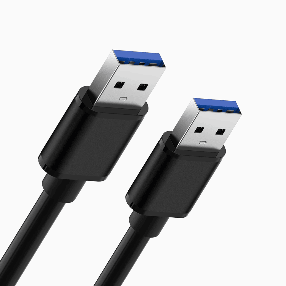 Cable USB 3.0 tipo A macho - macho 1 M Negro