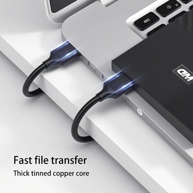 Cable USB 3.0 tipo A macho - macho 1.8 M Negro