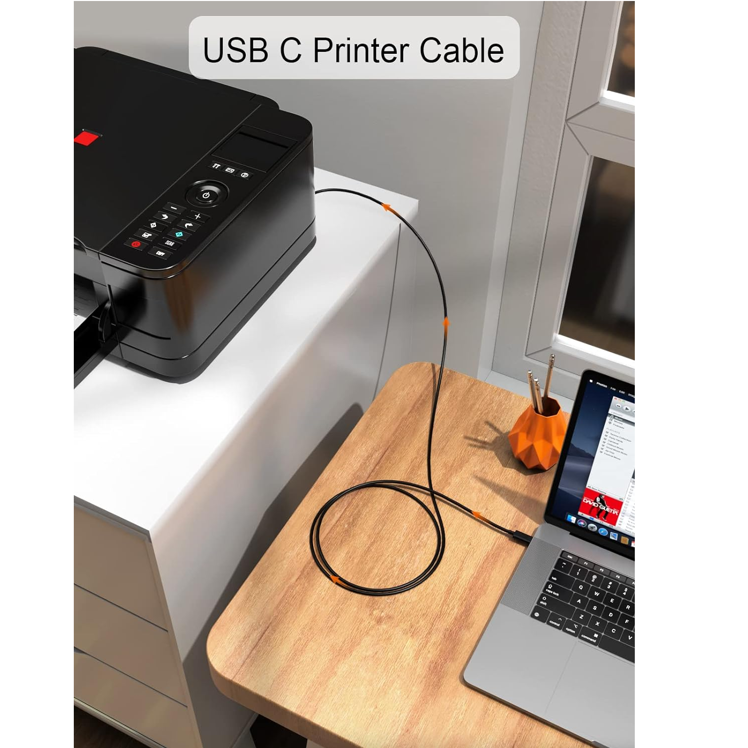 Cable USB C 3.1 Macho a Tipo B Macho 1 M Negro